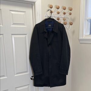 Strellson -  Preppy Button Down Top Long Coat Jacket - Black - XL